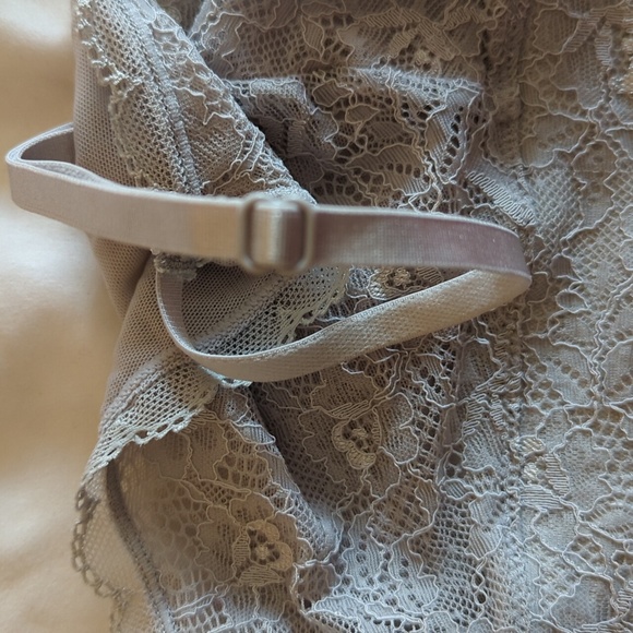 Lily of France Heather Gray bralette. - Picture 3 of 4